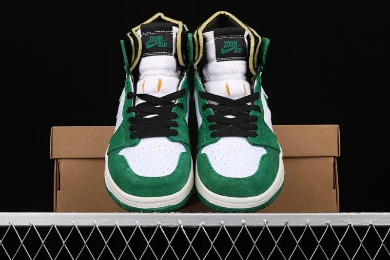 All categories Air Jordan Jordan series basketball shoes Air Jordan 1 High Z version Air Jordan 1 Zoom CMFT "Stadium Green" AJ1 Joe 1 white and green stitching CT0978-300